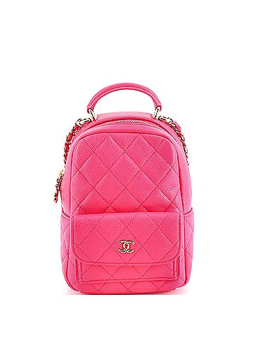Chanel Classic CC Chain Pocket Backpack Quilted Caviar Mini (view 1)