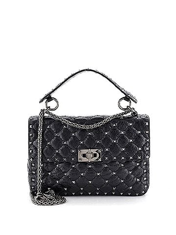 Valentino Garavani Rockstud Spike Flap Bag Quilted Leather Medium (view 1)