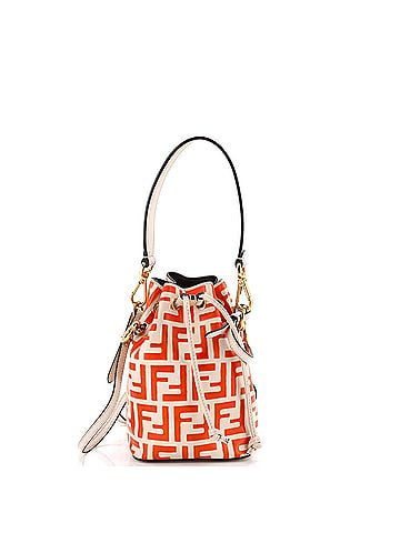 Fendi Mon Tresor Bucket Bag Zucca Embossed Leather Mini (view 1)