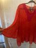 Catherines Paisley Red Orange 3/4 Sleeve Blouse Size 2X - photo 5