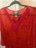 Catherines Paisley Red Orange 3/4 Sleeve Blouse Size 2X - photo 9