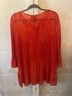 Catherines Paisley Red Orange 3/4 Sleeve Blouse Size 2X - photo 4