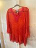Catherines Paisley Red Orange 3/4 Sleeve Blouse Size 2X - photo 3