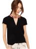 Maje Black Orange Ivory Short Sleeve Top Size S - photo 1