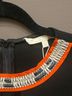 Maje Black Orange Ivory Short Sleeve Top Size S - photo 4