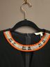 Maje Black Orange Ivory Short Sleeve Top Size S - photo 7
