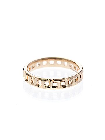 Tiffany & Co. Tiffany T True Narrow Ring Pink Gold (18K) Fashion No Stone Band Ring Pink Gold (view 2)