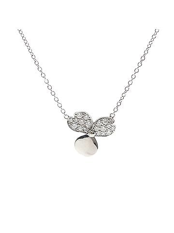 Tiffany & Co. Tiffany Paper Flower Mini Diamond Necklace Platinum Diamond Women,Men Fashion Necklace (Silver) (view 1)