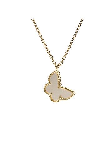 Van Cleef & Arpels Van Cleef &amp; Arpels Sweet Alhambra Papillon Necklace Yellow Gold (18K) Mother Of Pearl Men,Women Fashion Necklace (Gold) (view 2)