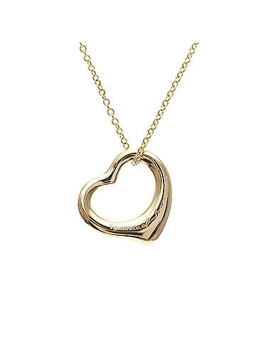 Tiffany & Co. Tiffany Open Heart Necklace Pink Gold (18K) No Stone Men,Women Fashion Necklace (Pink Gold) (view 2)