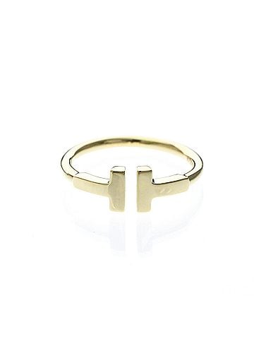 Tiffany & Co. Tiffany T Wire Ring Yellow Gold (18K) Fashion No Stone Band Ring Gold (view 1)