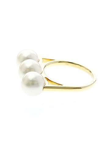 Tasaki Tasaki Balance Ella Pearl Ring Yellow Gold (18K) Fashion Pearl Band Ring Gold (view 2)