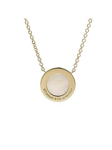 Tiffany & Co. Tiffany T TWO Circle Diamond Necklace Mini Model Yellow Gold (18K) Diamond,Mother Of Pearl Men,Women Fashion Necklace (Gold) (view 2)