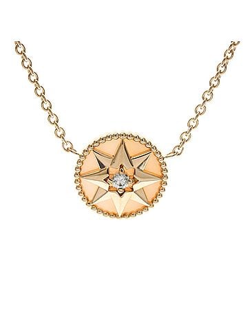 Christian Dior Christian Dior Rose De Vent Necklace Pink Gold (18K) Diamond,Opal Men,Women Fashion Necklace (Pink Gold) (view 1)
