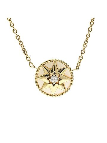 Christian Dior Christian Dior Rose De Vent Necklace Yellow Gold (18K) Diamond Men,Women Fashion Necklace (Gold) (view 1)