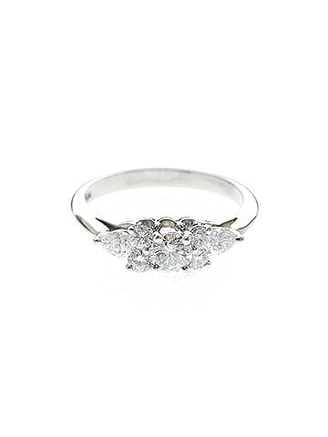 Tiffany & Co. Tiffany Seven-stone Diamond Ring Platinum Fashion Diamond Band Ring Silver (view 1)