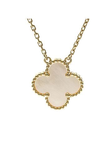 Van Cleef & Arpels Van Cleef &amp; Arpels Vintage Alhambra Necklace Yellow Gold (18K) Mother Of Pearl Women,Men Fashion Necklace (Gold) (view 1)