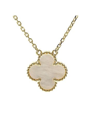 Van Cleef & Arpels Van Cleef &amp; Arpels Vintage Alhambra Necklace Yellow Gold (18K) Mother Of Pearl Men,Women Fashion Necklace (Gold) (view 1)