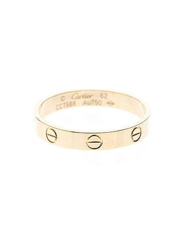 Cartier Cartier Mini Love Ring Pink Gold (18K) Fashion No Stone Band Ring Pink Gold (view 1)