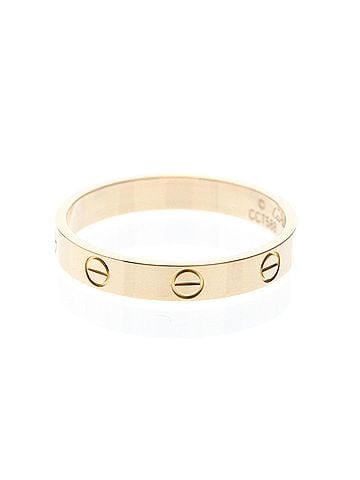 Cartier Cartier Mini Love Ring Pink Gold (18K) Fashion No Stone Band Ring Pink Gold (view 2)