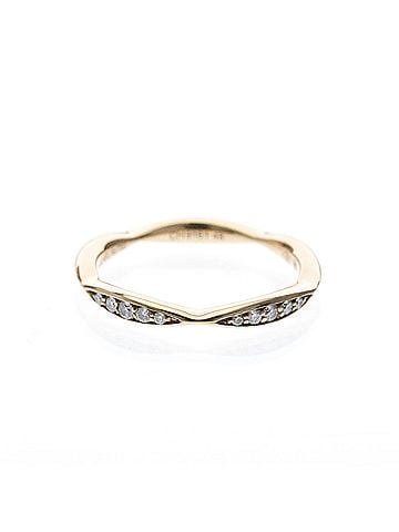 Chanel Chanel Camellia Ring With Half Diamonds Pink Gold (18K) Fashion Diamond Band Ring Pink Gold (view 1)