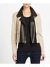 Theory 95% Cotton 5% Polyurethane 100% Lambskin 100% Polyester Black Tan Leather Jacket Size S - photo 6