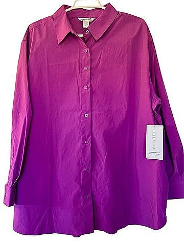 Athleta Performance Oversized Poplin Button-Down Shirt Long Sleeve Button-Down Shirt (view 2)