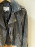 BCBGeneration 100% Calf Leather Gray Leather Jacket Size S - photo 4