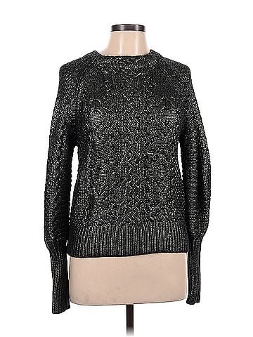 Veronica Beard Yola Metallic Cable Knit Sweater Veronica Beard Pullover Sweater (view 1)
