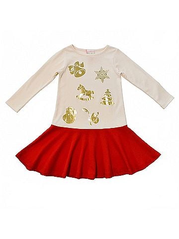 Lemon Loves Layette Toddler Christmas Carols Dress (view 1)