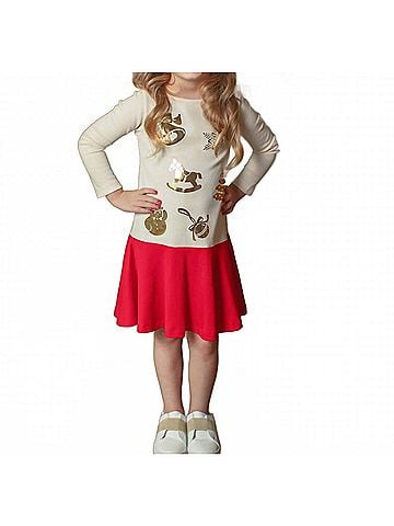 Lemon Loves Layette Toddler Christmas Carols Dress (view 2)