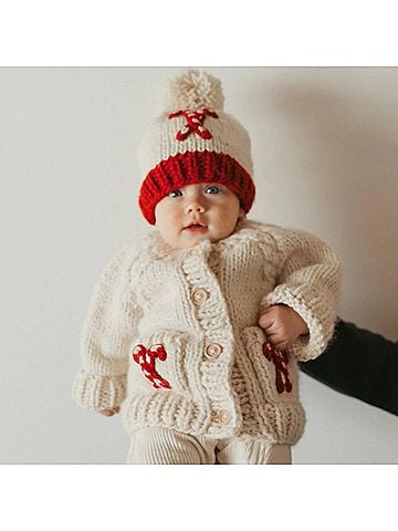 Huggalugs Baby Girls Or Boys Candy Cane Sweater (view 2)