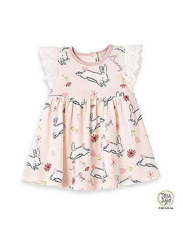 Tesa Babe Easter Parade Eyelet Flutter Sleeve Dress (view 1)