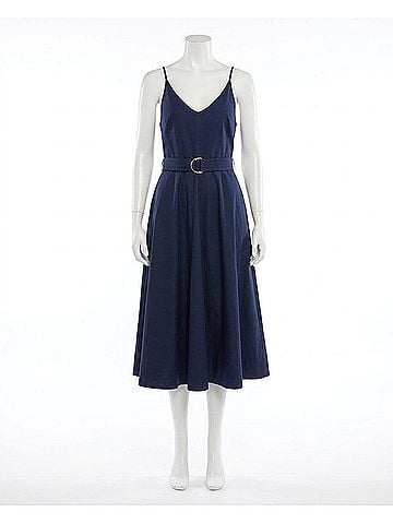 Karina Grimaldi Maria Knit Combo Dress in Navy (view 1)