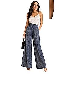Dolly Custom Luxurysilk Western Gingham Flare Pants Silk Pants (view 2)