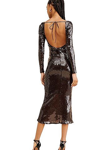 Bardot Verona Long-Sleeve Sequin Slim Midi Dress Casual Dress (view 2)