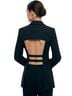 Topshop Boutique Open Back Cutout Strappy Wool Blazer Jacket Blazer - photo 1