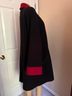 Mario De Pinto Color Block Black Red Coat Size 2X - photo 5