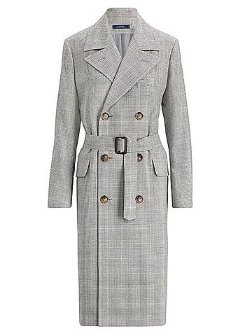 Polo by Ralph Lauren Glen Plaid Cotton Trenchcoat (view 2)