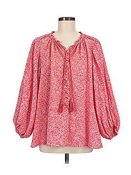 India Collection by Emerson Fry Crocus Bardot Top Long Sleeve Blouse (view 1)