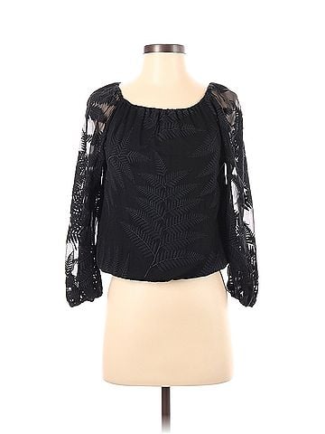 Alice + Olivia Alice + Olivia Long Sleeve Silk Top (view 1)