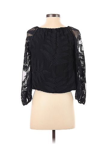 Alice + Olivia Alice + Olivia Long Sleeve Silk Top (view 2)