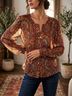 Johnny Was Epsilon Peasant Paisley Pin Tuck Long Sleeve Blouse - photo 9