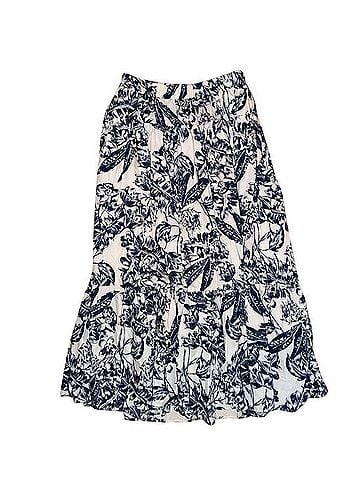 Abercrombie & Fitch Poplin Tiered Maxi Skirt Formal Skirt (view 2)