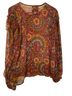 Johnny Was Epsilon Peasant Paisley Pin Tuck Long Sleeve Blouse - photo 2