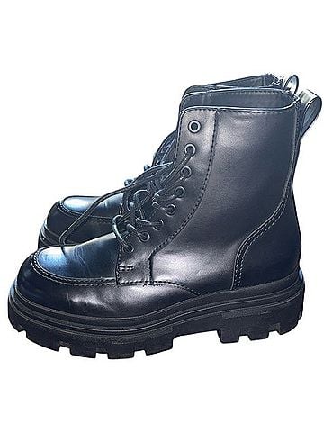 Zara Black Chunky Boots Boots (view 1)