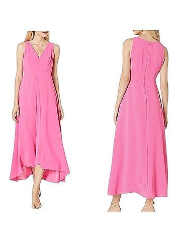 Adrianna Papell Tonal Overlay Jumpsuit Dress Casual Pants (view 1)