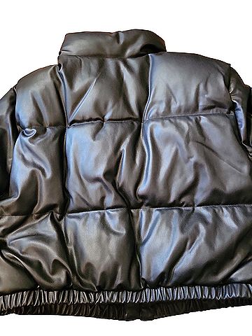 Aqua Faux Leather Jacket (view 2)