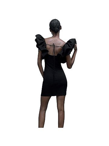 Zara Voluminous Sleeve Bustier Dress Cocktail Dress (view 2)