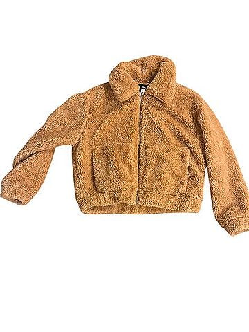 Urban Outfitters crop Plush Zip-Up Jacket Jacket (view 1)